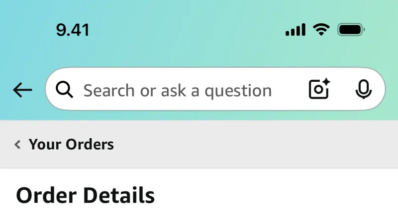 Order Detail — Amazon Shopping, E-commerce UI