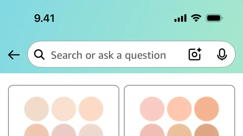 Color Picker — Amazon Shopping, E-commerce UI