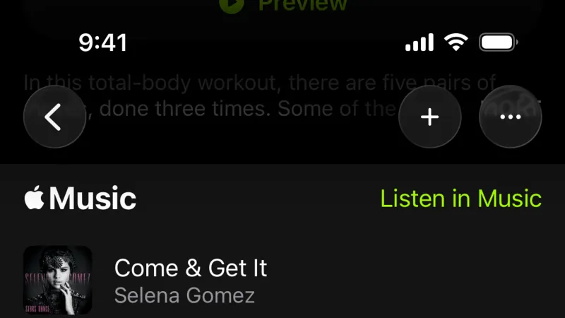 Stacked List — Apple Fitness, Health UI