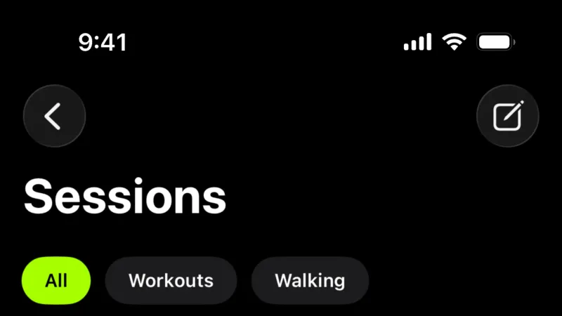 Stacked List — Apple Fitness, Health UI