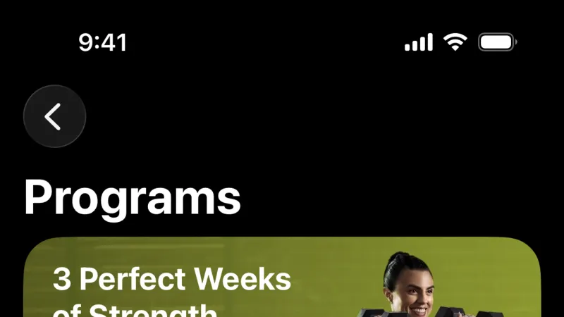 Stacked List — Apple Fitness, Health UI