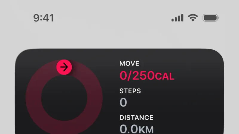 Widgets — Apple Fitness, Health UI
