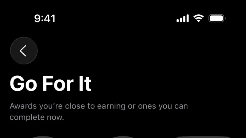 Goal & Task — Apple Fitness, Health UI