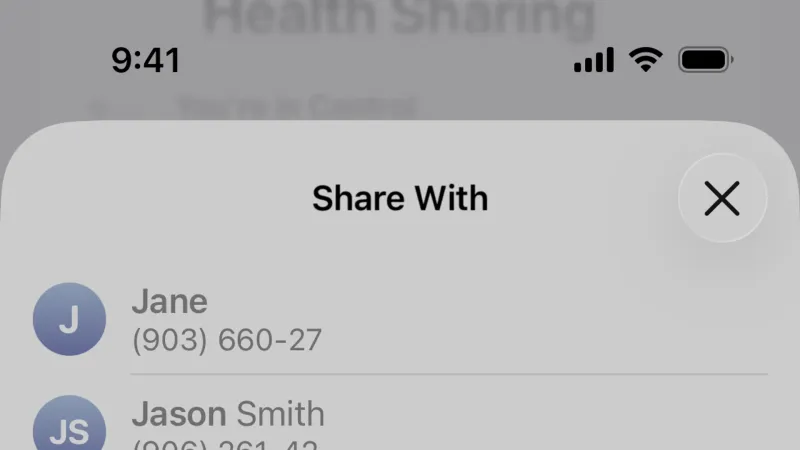 Error — Apple Health, Health UI