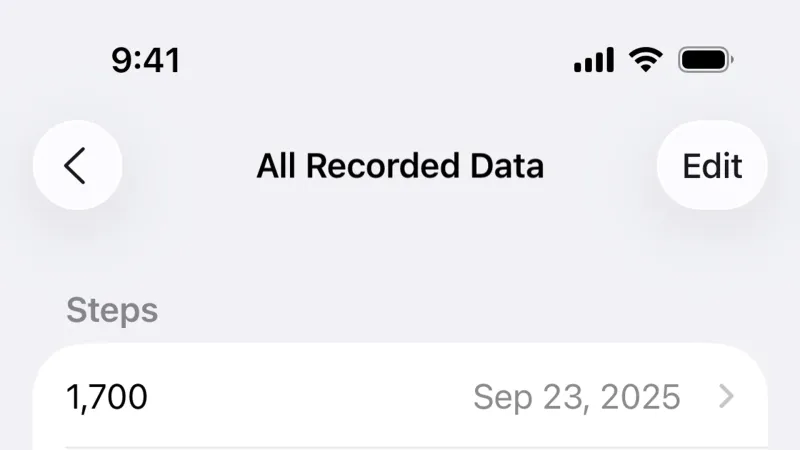 Timeline & History — Apple Health, Health UI