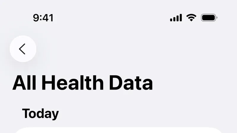 Stacked List — Apple Health, Health UI