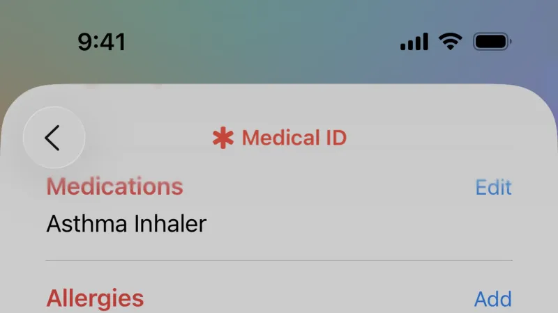 Delete — Apple Health, Health UI