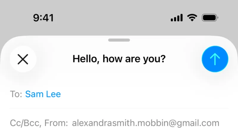 Button — Apple Mail, Communication UI