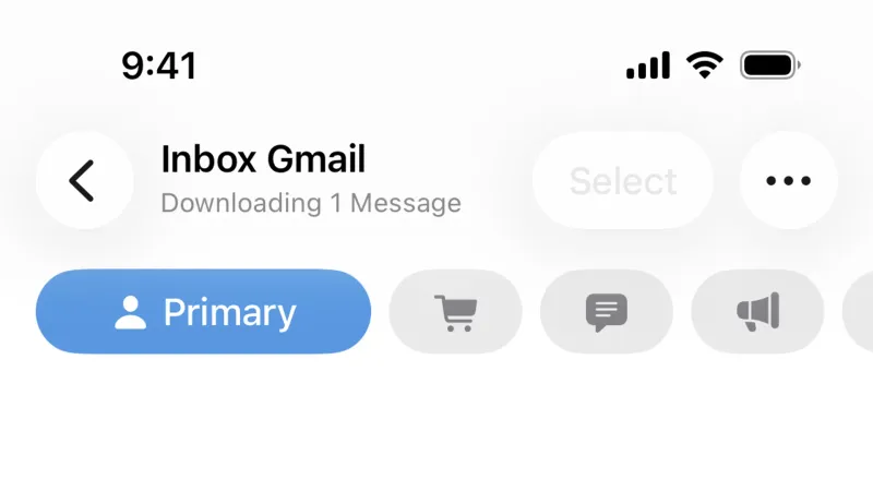 Empty State — Apple Mail, Communication UI