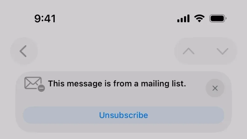 Action Option — Apple Mail, Communication UI