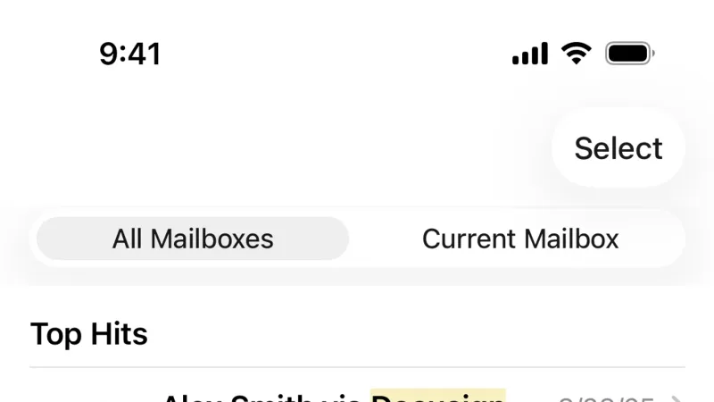 Segmented Control — Apple Mail, Communication UI