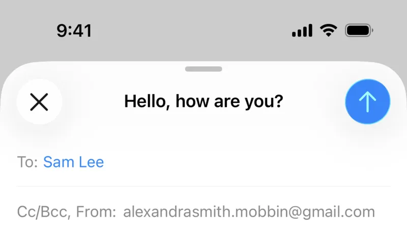 Dropdown Menu — Apple Mail, Communication UI
