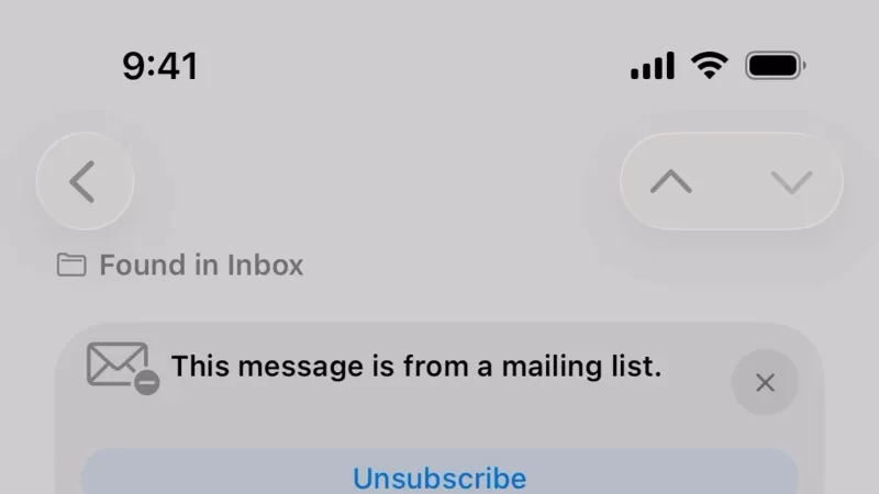 Confirmation — Apple Mail, Communication UI