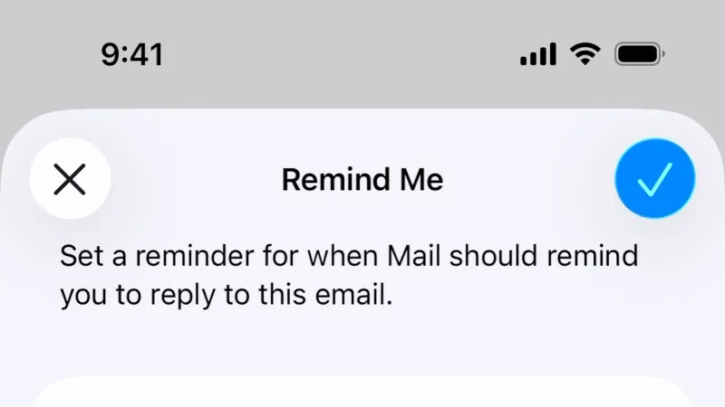 Date Picker — Apple Mail, Communication UI