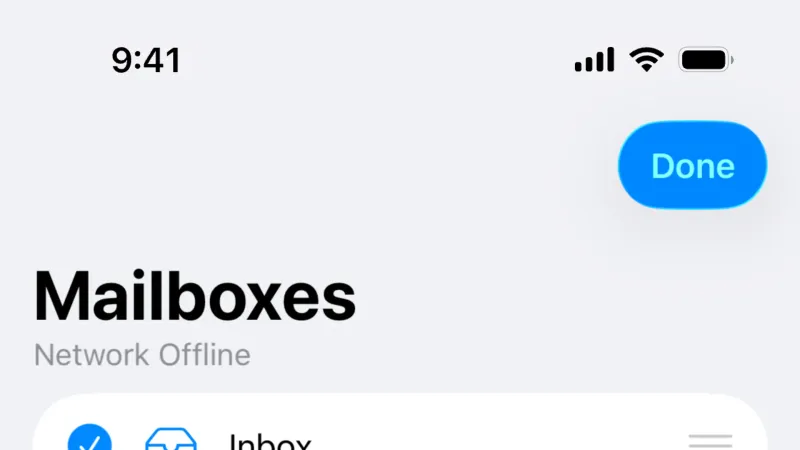 Reorder — Apple Mail, Communication UI