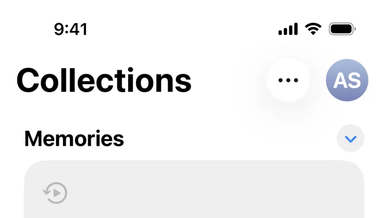 Card — Apple Photos, Productivity UI