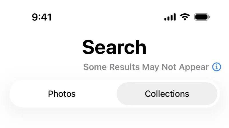 Search Bar — Apple Photos, Productivity UI