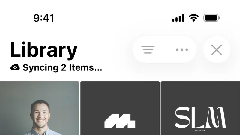 Delete — Apple Photos, Productivity UI