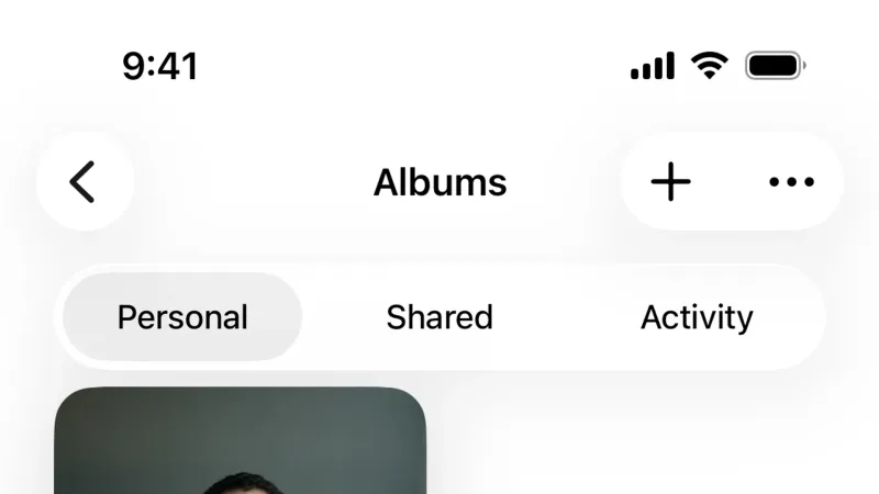 Segmented Control — Apple Photos, Productivity UI