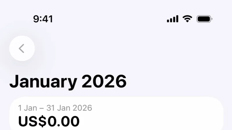 Action Option — Apple Wallet, Fintech UI