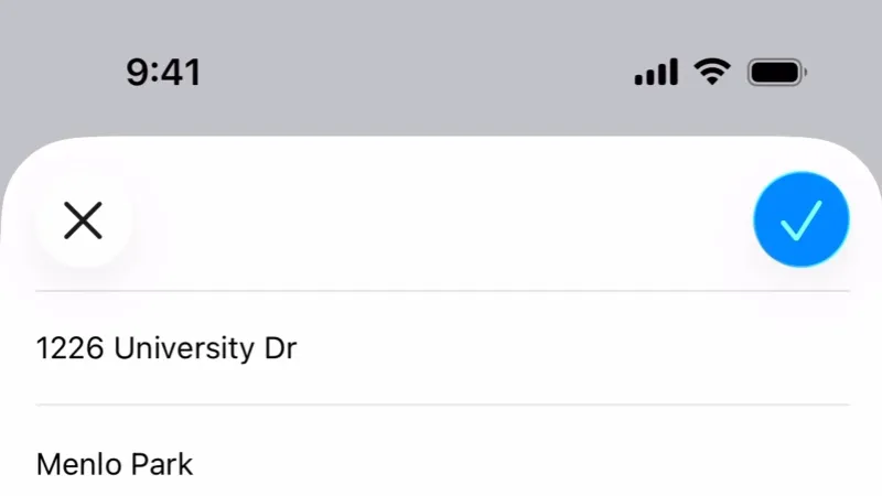 Location & Address — Apple Wallet, Fintech UI