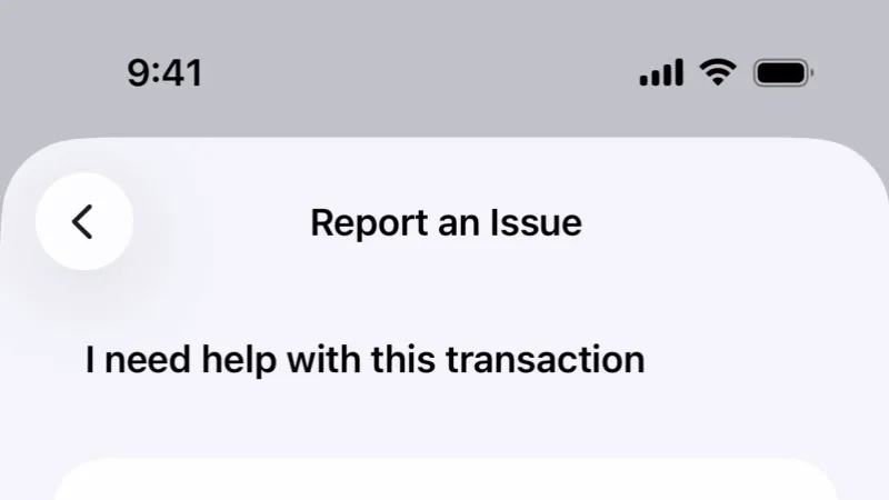 Flag & Report — Apple Wallet, Fintech UI