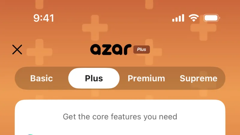 Card — Azar, Social UI