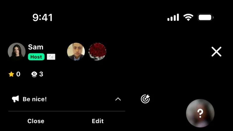 Action Option — Azar, Social UI