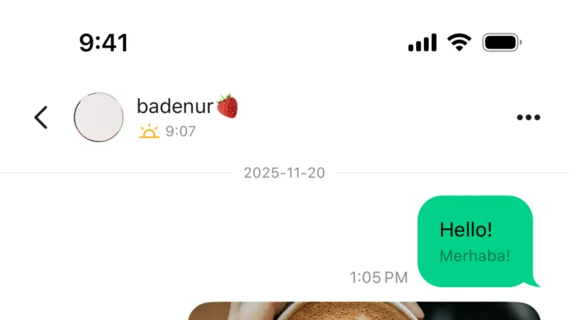 Chat Detail — Azar, Social UI