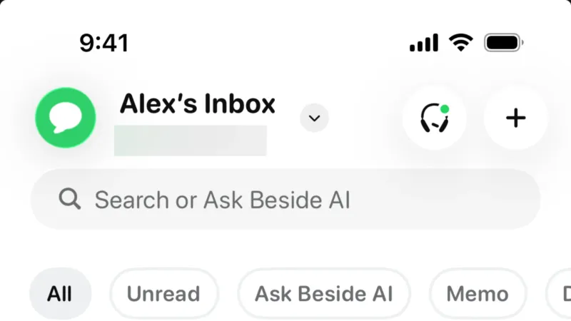 Emails & Messages — Beside, Health UI