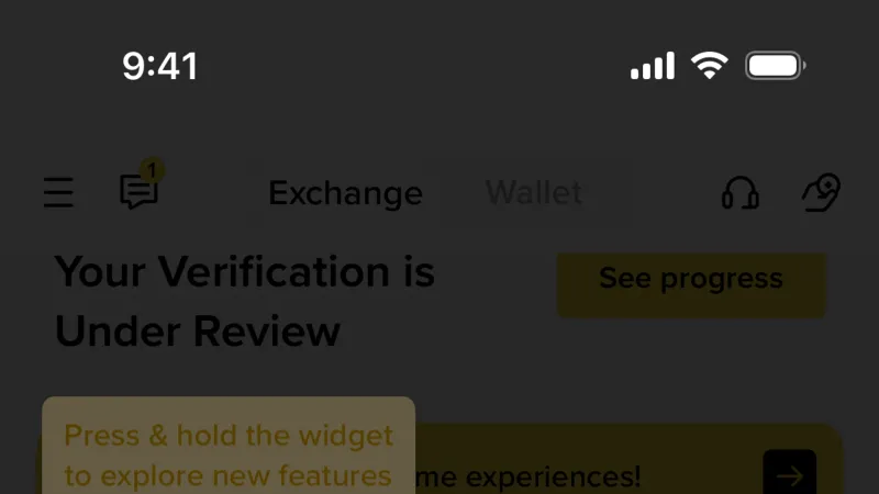 Error — Binance, Fintech UI