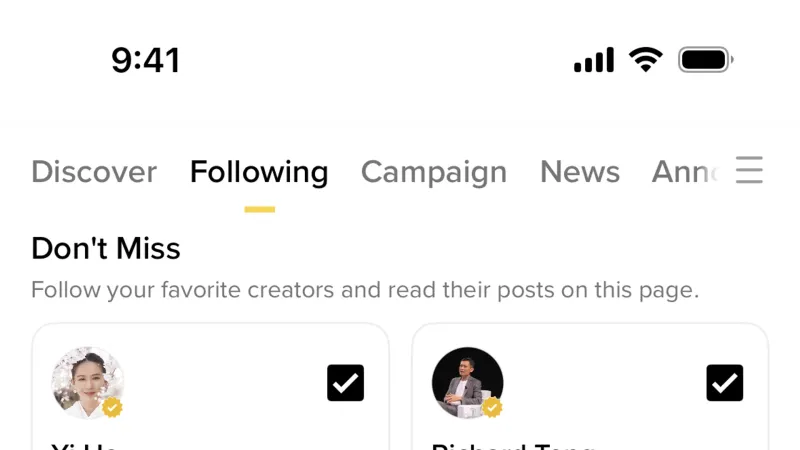 Tile — Binance, Fintech UI