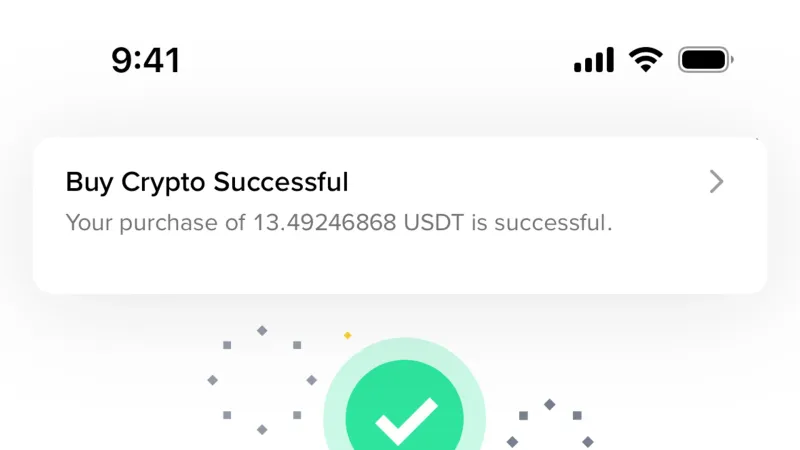 Order Confirmation — Binance, Fintech UI