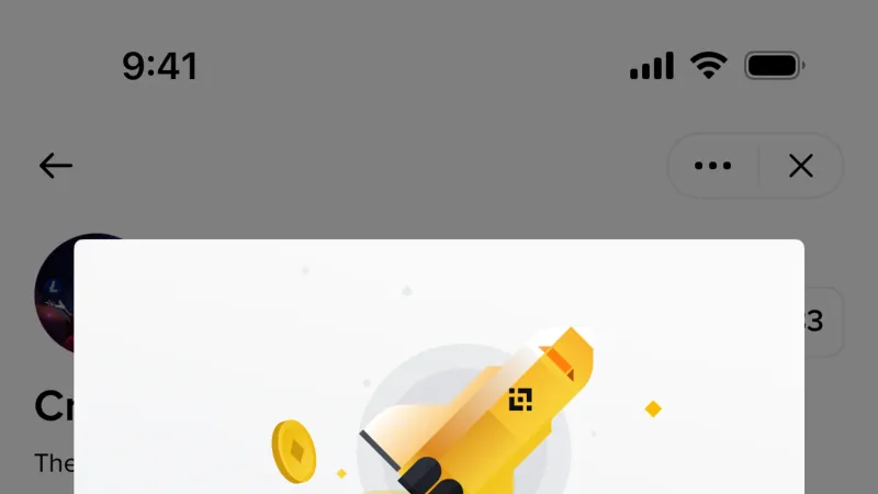 Share — Binance, Fintech UI