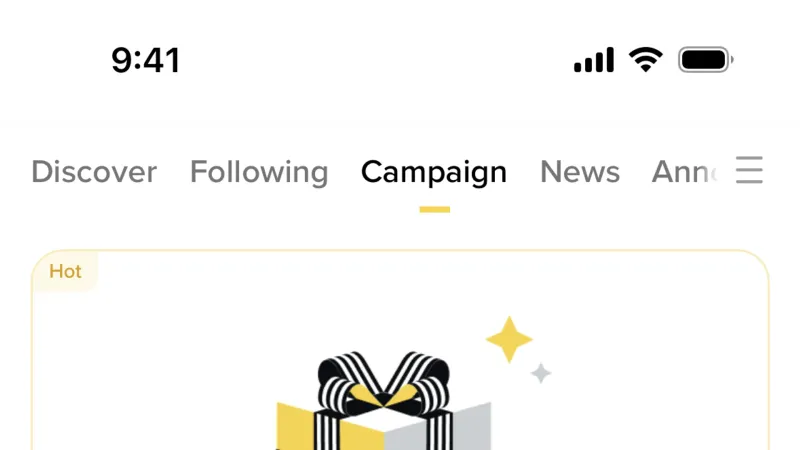 Banner — Binance, Fintech UI