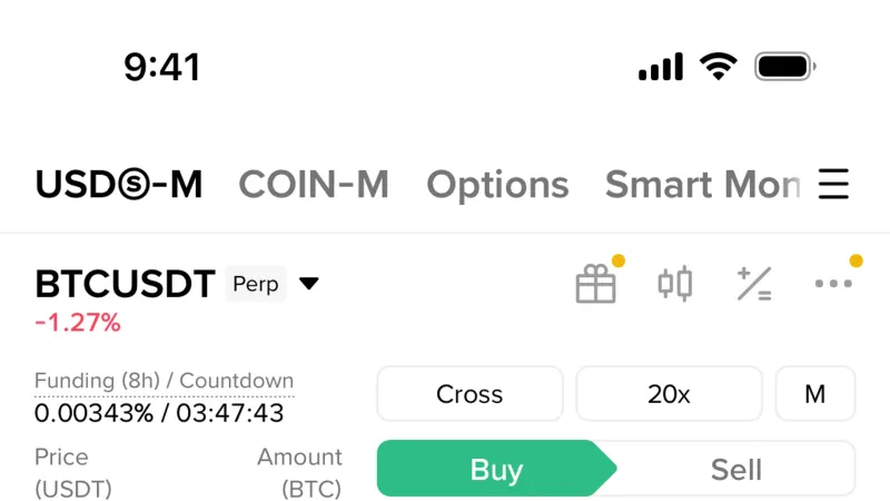 Error — Binance, Fintech UI