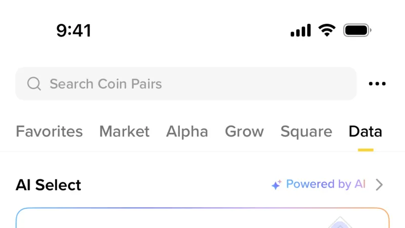 Carousel — Binance, Fintech UI