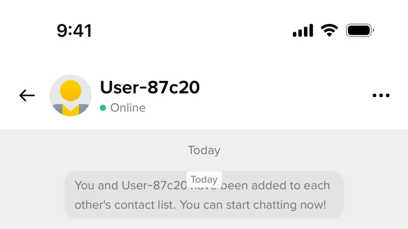 Chat Detail — Binance, Fintech UI
