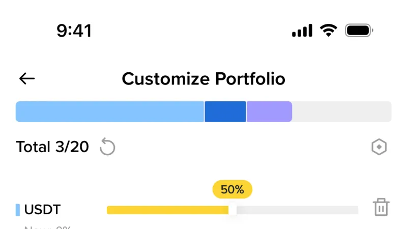 Slider — Binance, Fintech UI