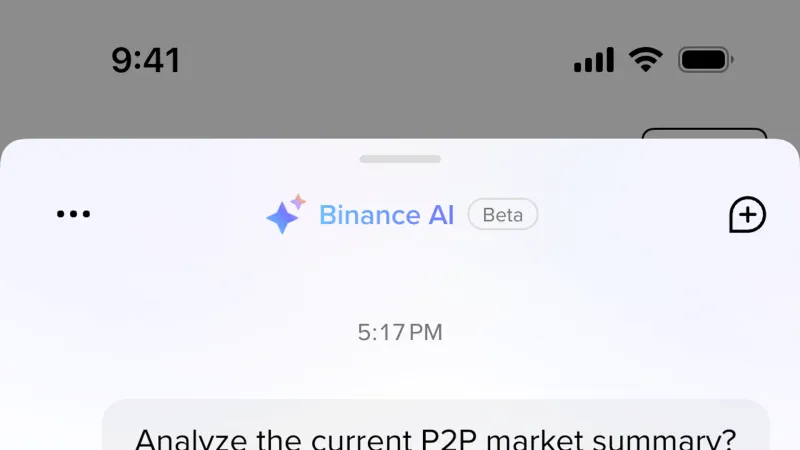 Chat Bot — Binance, Fintech UI