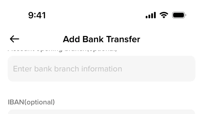 File Upload — Binance, Fintech UI