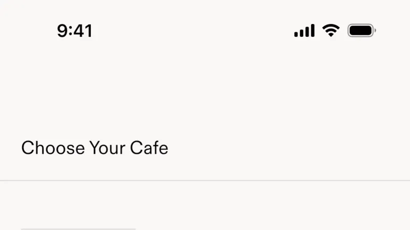 Skeleton — Blue Bottle Coffee, Food & Drink UI