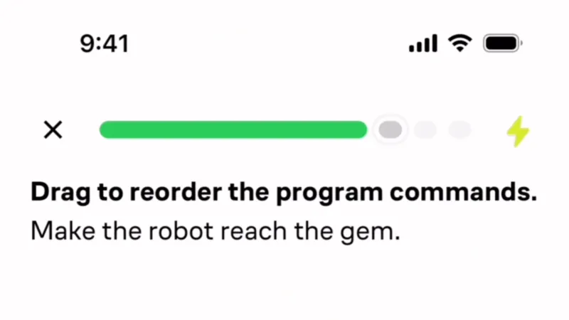 Reorder — Brilliant, Education UI