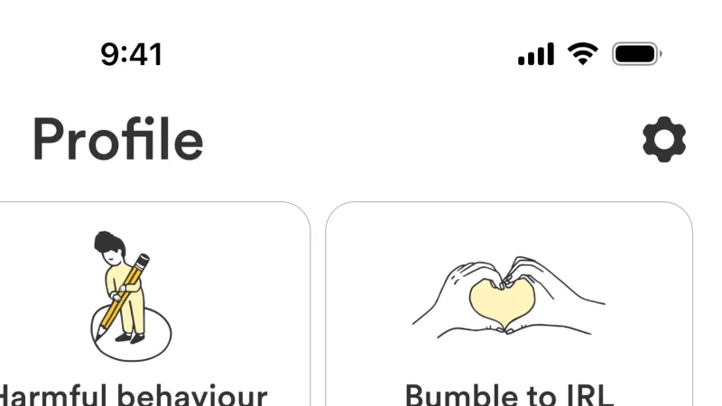 Help & Support — Bumble, Social UI
