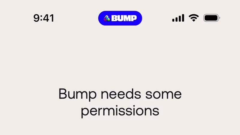 Acknowledgement & Success — Bump, Social UI