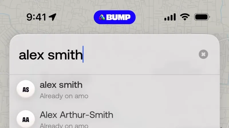 Search Bar — Bump, Social UI