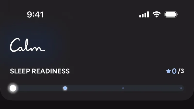 Goal & Task — Calm Sleep, Health UI