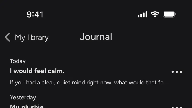 Action Option — Calm Sleep, Health UI