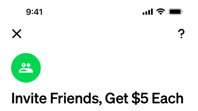 Invite & Refer Friends — Cash App, Fintech UI