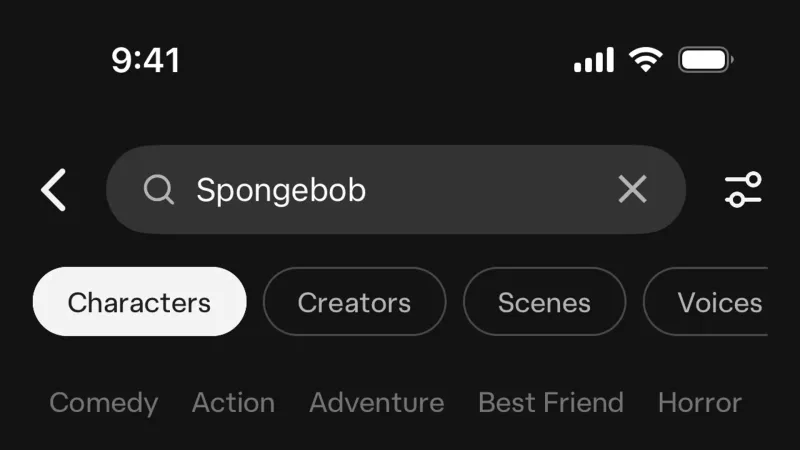 Stacked List — Character.AI, AI & ML UI
